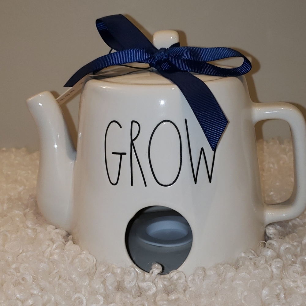 Rae dunn GROW Teapot Watering Can Birdhouse
